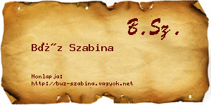 Búz Szabina névjegykártya