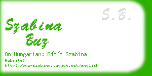 szabina buz business card